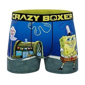 CRAZY BOXER SpongeBob Krusty Krab Men's Boxer Brief - Small